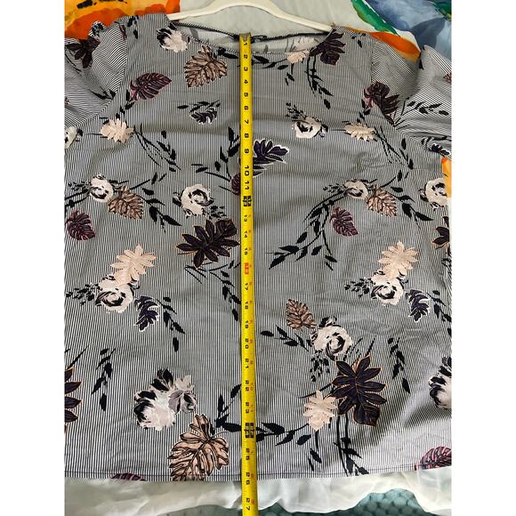 Lafayette 148 New York Caddie Blouse Ink Blue Women’s Size 18 Silk Blend - Picture 8 of 8